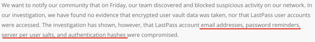LastPass Breach Announce