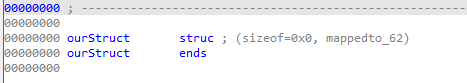 VerSprite Windows Named Pipe Static Analysis:Newly Created Structure “<code>ourStruct”</code>