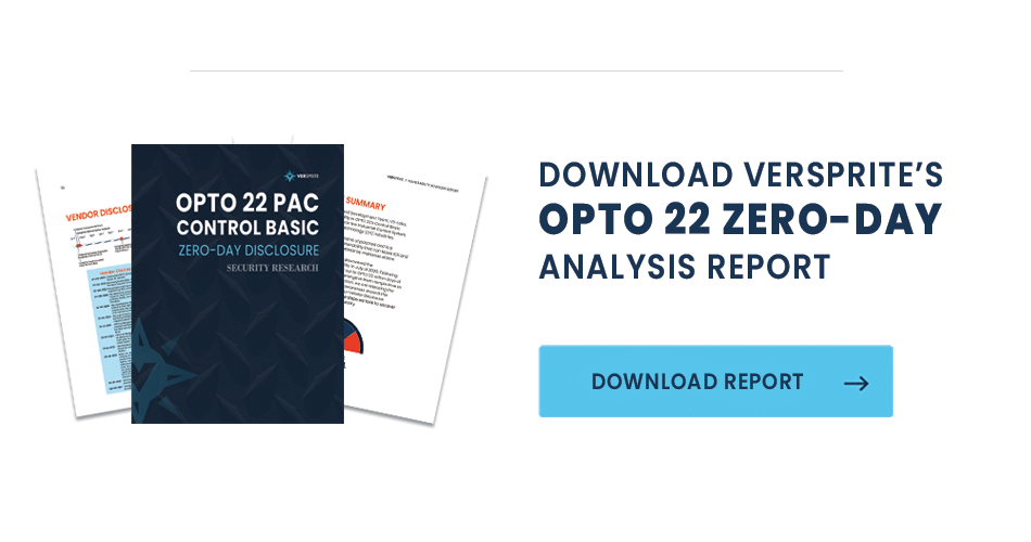 View VerSprite's Vulnerability Analysis Report for Opto 22 Pac Control Basic Software