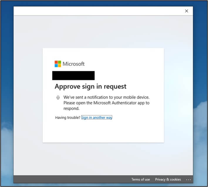 vendor risk assessment Microsoft sign in request