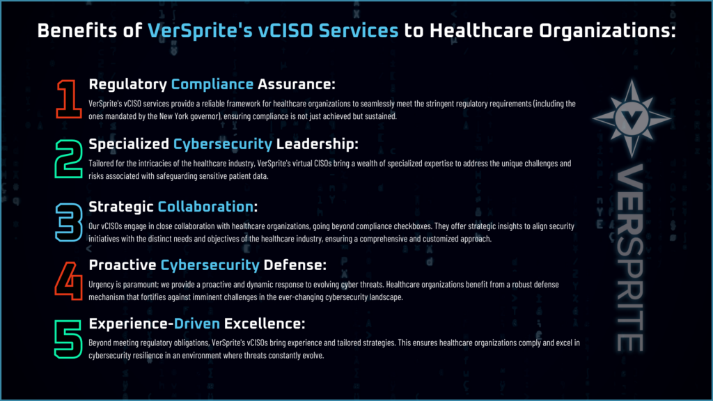 Benefits of VerSprite's vCISO Services to Hospitals